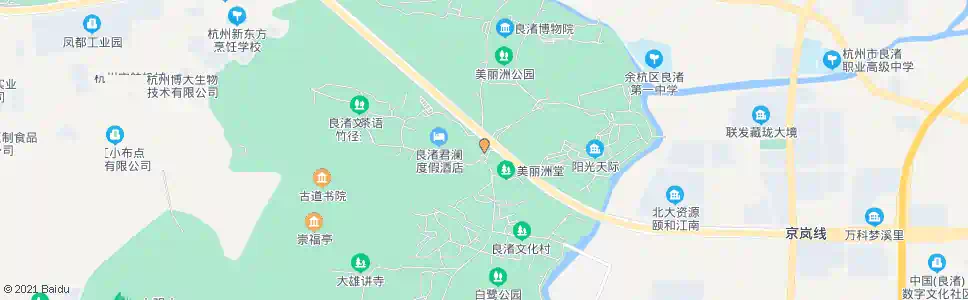 杭州良渚白鹭湾酒店_公交站地图_杭州公交_妙搜公交查询2025