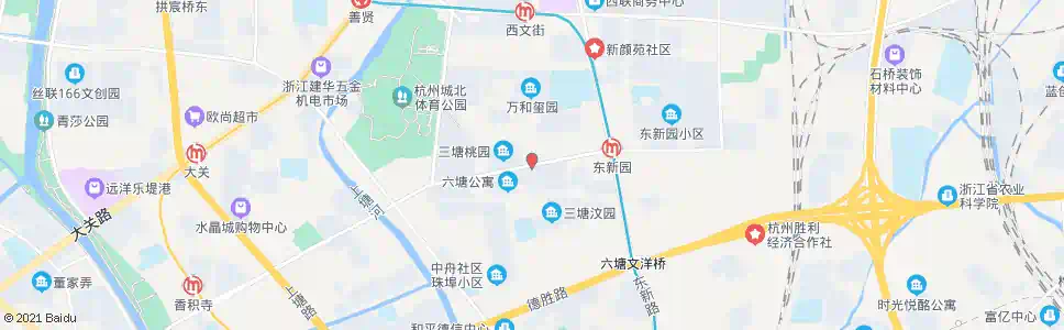 杭州三塘沁园_公交站地图_杭州公交_妙搜公交查询2025