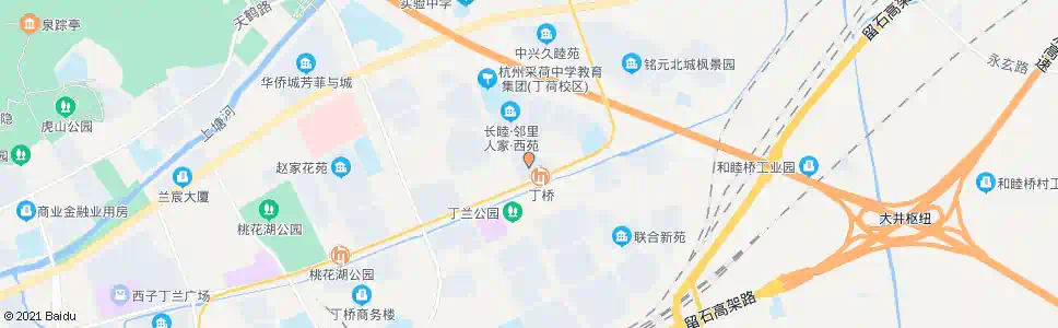 杭州长睦家苑_公交站地图_杭州公交_妙搜公交查询2025