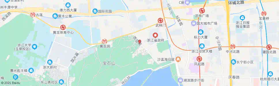 杭州省府大楼西_公交站地图_杭州公交_妙搜公交查询2025
