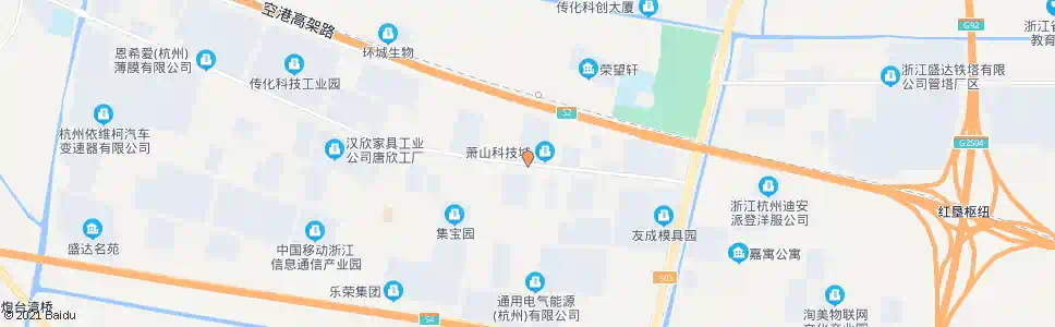 杭州高新十路_公交站地图_杭州公交_妙搜公交查询2025