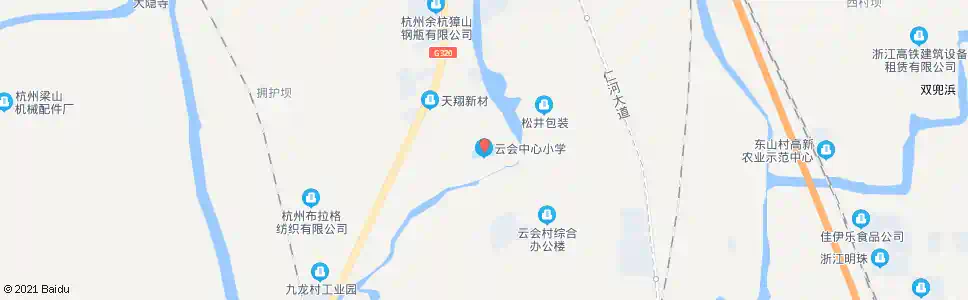 杭州云会小学_公交站地图_杭州公交_妙搜公交查询2025