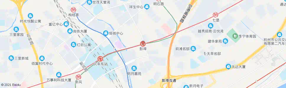 杭州彭埠(BRT)_公交站地图_杭州公交_妙搜公交查询2025