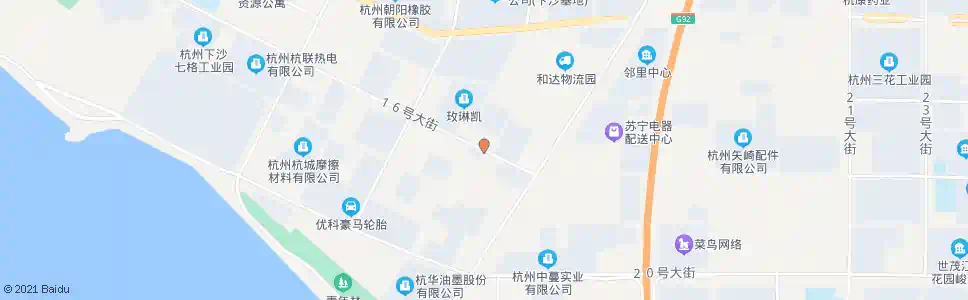 杭州十六号大街五号路口_公交站地图_杭州公交_妙搜公交查询2025