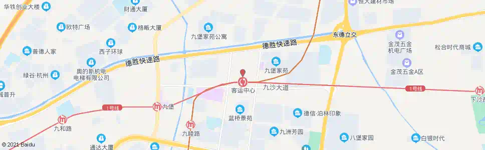 杭州下沙城(中心站)_公交站地图_杭州公交_妙搜公交查询2025