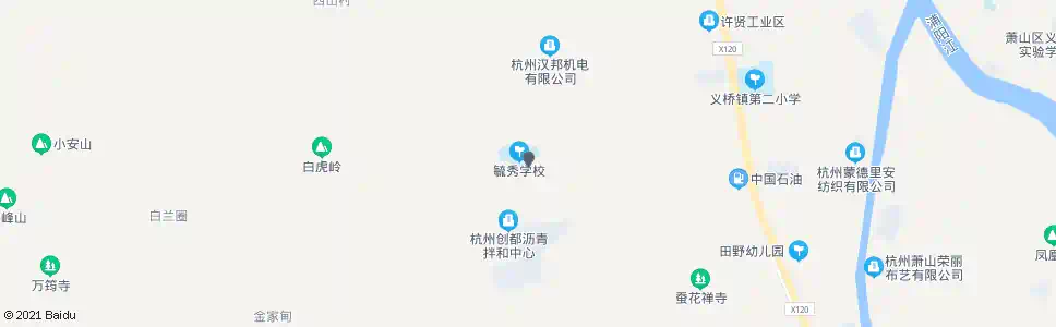 杭州许贤中学_公交站地图_杭州公交_妙搜公交查询2025