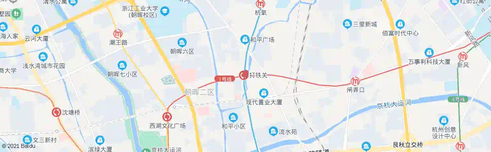 杭州打铁关站_公交站地图_杭州公交_妙搜公交查询2025