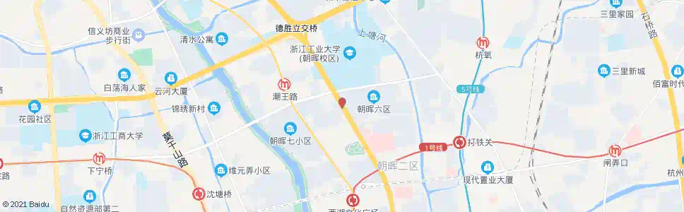 杭州朝晖六区_公交站地图_杭州公交_妙搜公交查询2025