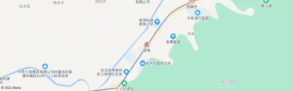 杭州受降_公交站地图_杭州公交_妙搜公交查询2025