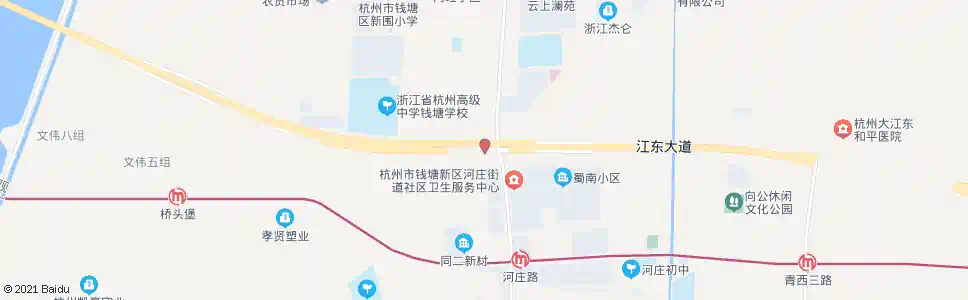 杭州江东大道河庄大道口_公交站地图_杭州公交_妙搜公交查询2025