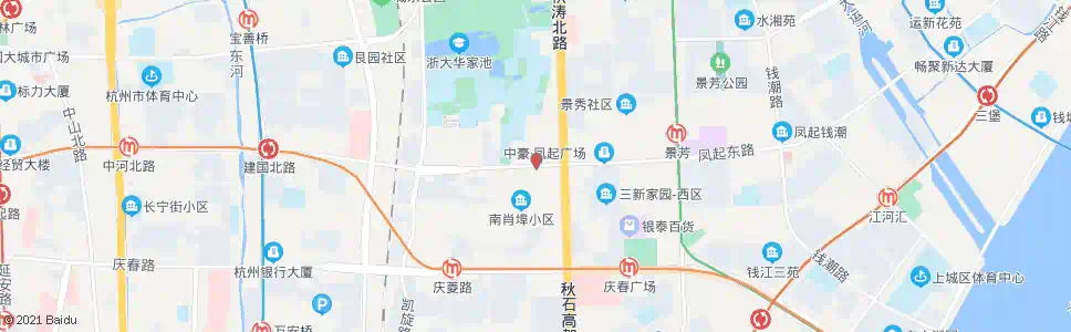 杭州凤起东路秋涛北路口_公交站地图_杭州公交_妙搜公交查询2025