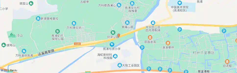 杭州大陆工业区路口_公交站地图_杭州公交_妙搜公交查询2025