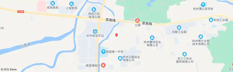 杭州瓶窑社区_公交站地图_杭州公交_妙搜公交查询2025