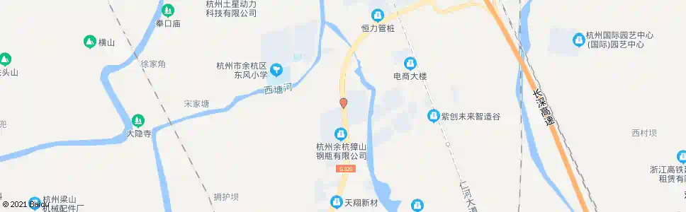 杭州东风村_公交站地图_杭州公交_妙搜公交查询2025