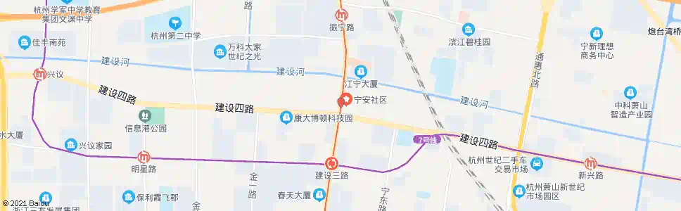 杭州宁安村_公交站地图_杭州公交_妙搜公交查询2025