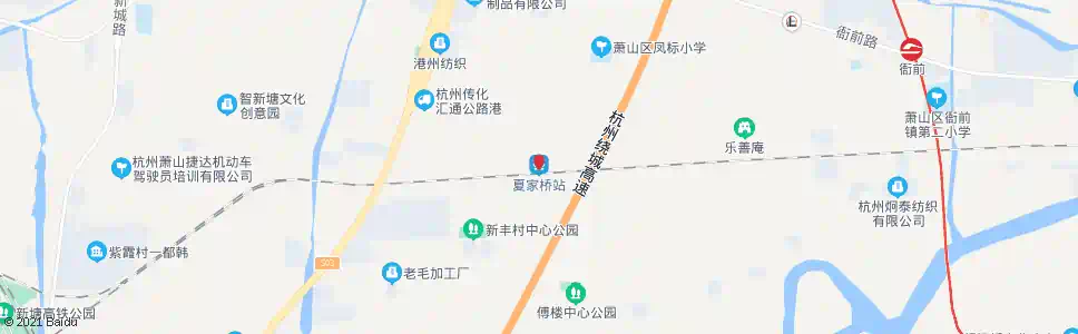 杭州夏家桥_公交站地图_杭州公交_妙搜公交查询2025
