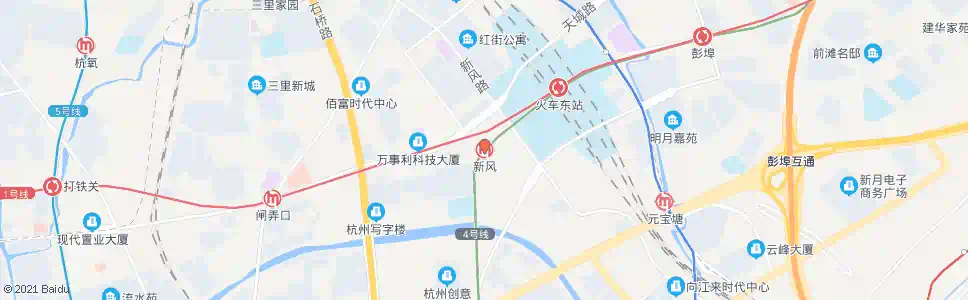 杭州新风站_公交站地图_杭州公交_妙搜公交查询2025