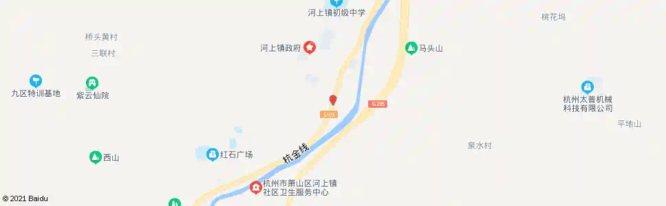 杭州河上镇标_公交站地图_杭州公交_妙搜公交查询2025
