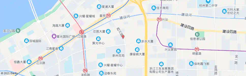 杭州西兴路月明路口_公交站地图_杭州公交_妙搜公交查询2025