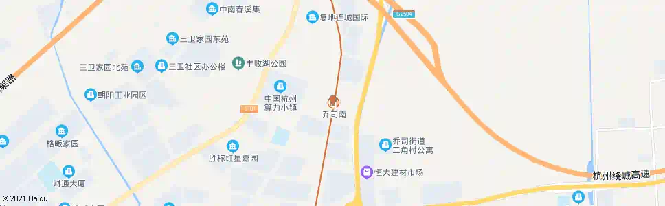 杭州地铁乔司南站_公交站地图_杭州公交_妙搜公交查询2025