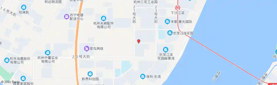 杭州十八号大街二十一号路口_公交站地图_杭州公交_妙搜公交查询2025