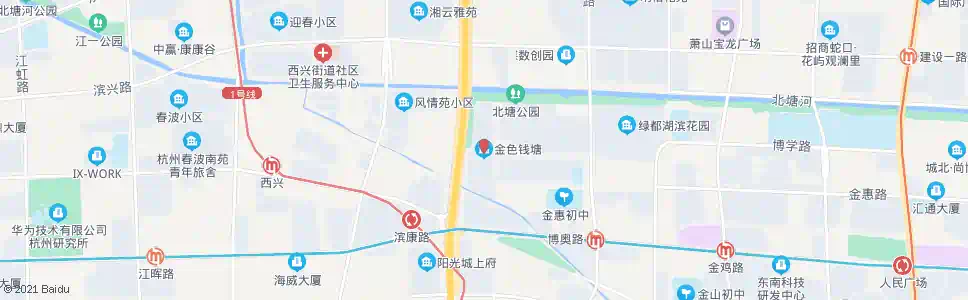 杭州金色钱塘_公交站地图_杭州公交_妙搜公交查询2025