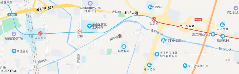 杭州萧山特钢_公交站地图_杭州公交_妙搜公交查询2025
