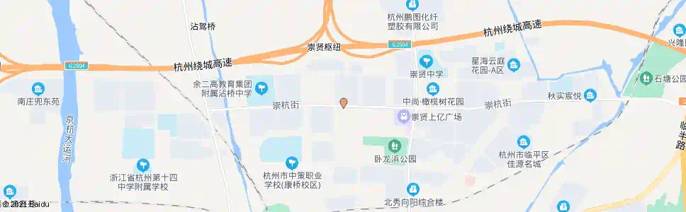 杭州崇杭街崇康路口_公交站地图_杭州公交_妙搜公交查询2025