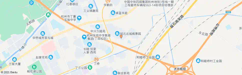 杭州白马庄街长睦路口_公交站地图_杭州公交_妙搜公交查询2025