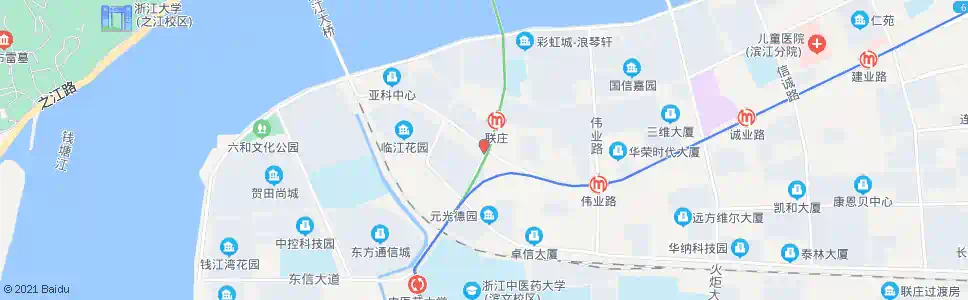 杭州江南大道东信大道口(BRT)_公交站地图_杭州公交_妙搜公交查询2025