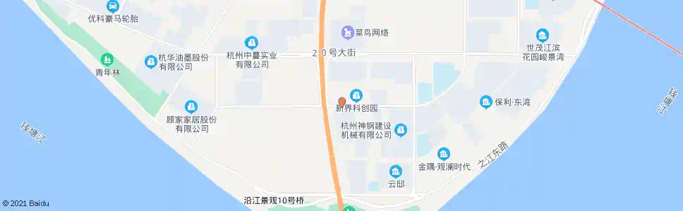 杭州二十二号大街十七号路口_公交站地图_杭州公交_妙搜公交查询2025