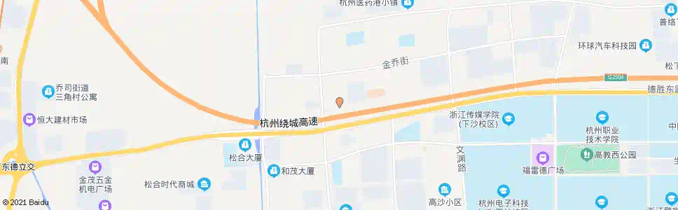 杭州松乔街海达北路口_公交站地图_杭州公交_妙搜公交查询2025