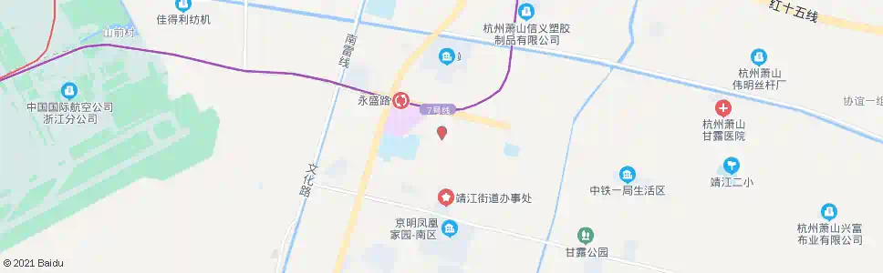 杭州靖江派出所_公交站地图_杭州公交_妙搜公交查询2025