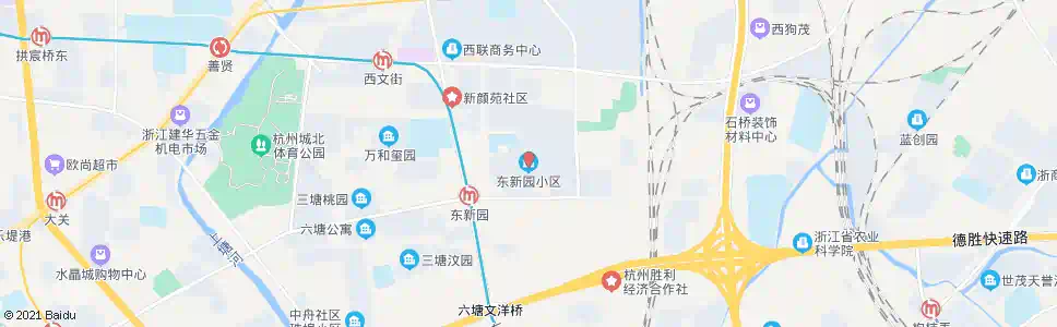 杭州东新小区_公交站地图_杭州公交_妙搜公交查询2025