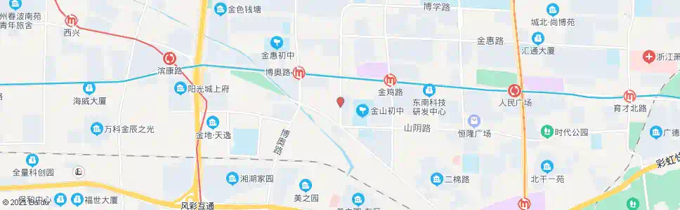 杭州金山路萧杭路口_公交站地图_杭州公交_妙搜公交查询2025