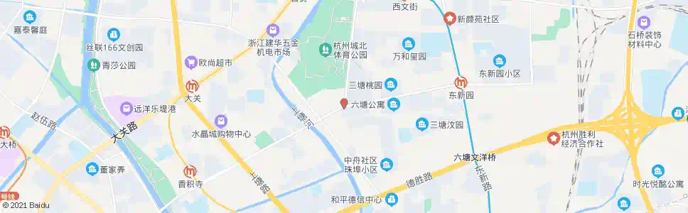 杭州白石路香积寺路口_公交站地图_杭州公交_妙搜公交查询2025
