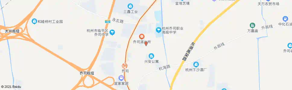杭州城隍中路乔司老街口_公交站地图_杭州公交_妙搜公交查询2025