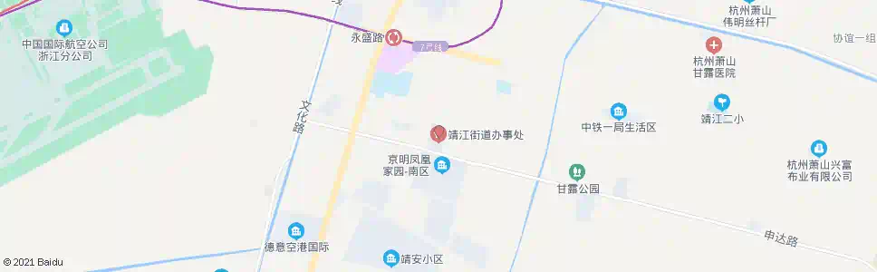 杭州靖江街道办事处_公交站地图_杭州公交_妙搜公交查询2025