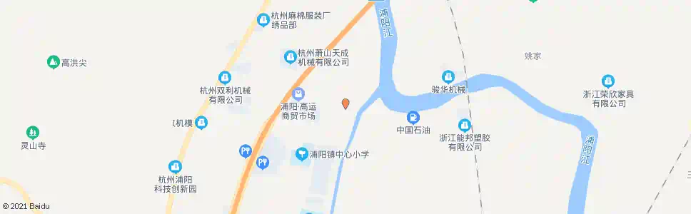 杭州尖山桥头_公交站地图_杭州公交_妙搜公交查询2025