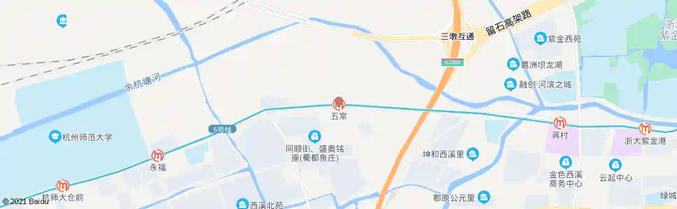 杭州五常社区_公交站地图_杭州公交_妙搜公交查询2025