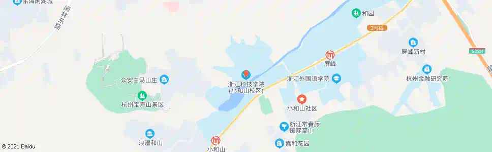 杭州浙江科技学院(小和山)_公交站地图_杭州公交_妙搜公交查询2025