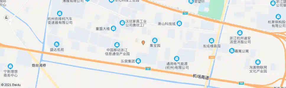 杭州鸿兴路高新八路口_公交站地图_杭州公交_妙搜公交查询2025