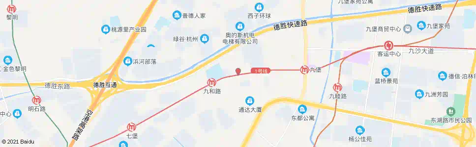 杭州九环路九和路口_公交站地图_杭州公交_妙搜公交查询2025
