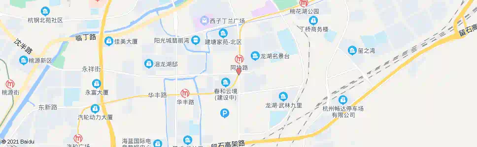 杭州同协路杭玻街口(brt)_公交站地图_杭州公交_妙搜公交查询2025