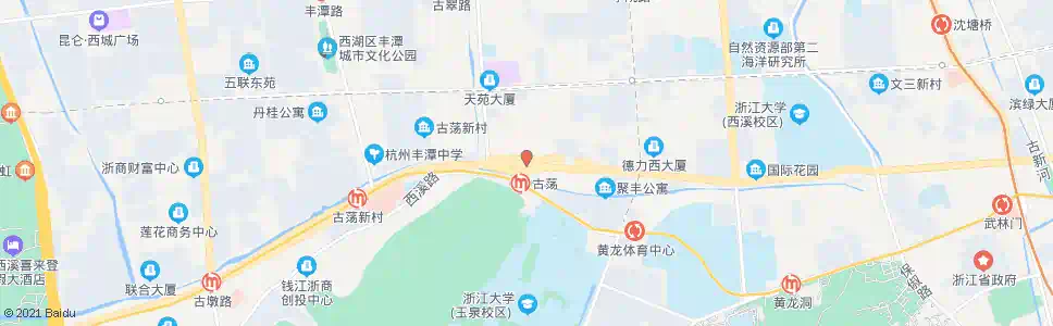 杭州古荡(万塘路以西)_公交站地图_杭州公交_妙搜公交查询2025