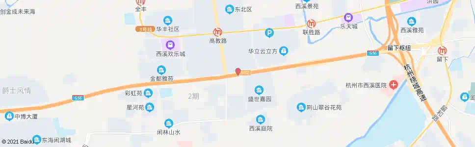 杭州高教路良荆路口_公交站地图_杭州公交_妙搜公交查询2025