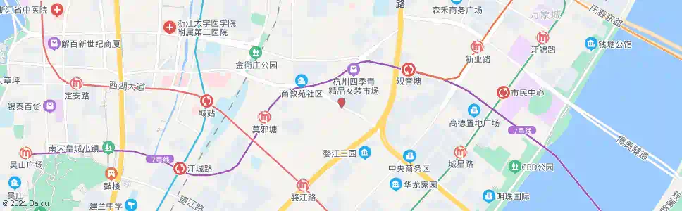 杭州总管塘东_公交站地图_杭州公交_妙搜公交查询2025