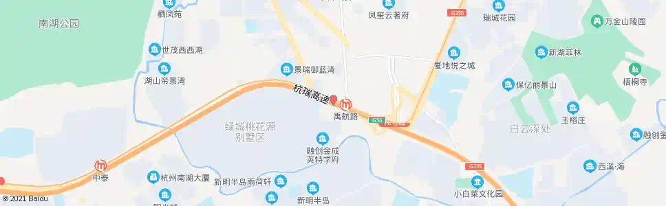 杭州禹航路南口(BRT)_公交站地图_杭州公交_妙搜公交查询2025