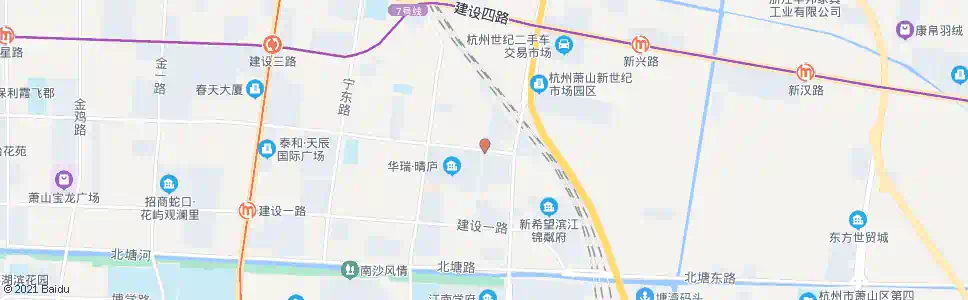 杭州建设二路万向路口_公交站地图_杭州公交_妙搜公交查询2025