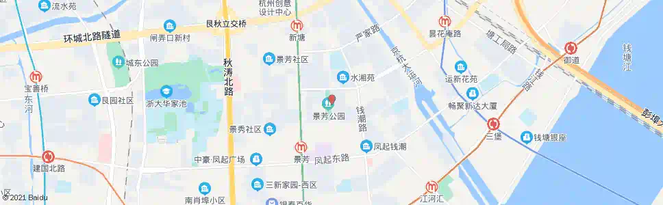 杭州景芳公园_公交站地图_杭州公交_妙搜公交查询2025